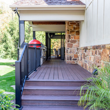 Covered Deck with Screen Room and Custom False Truss