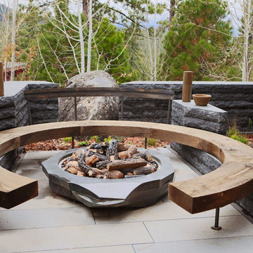 The Truckee, CA Project (Firepit + Seating + Patios + Outdoor Art)