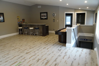 Inspiration for a modern home bar remodel in Toronto
