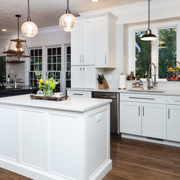 Traditional Kitchen Remodel Done in Snow Color Cabinets