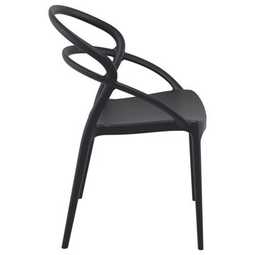 Compamia Pia Set of 2 Dining Chair, Black