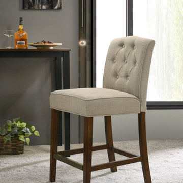 Darby Tan Fabric Counter Height Chair