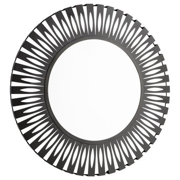 Sun Dial Mirror, Graphite, Iron, Glass, 43"W (10516 MGL7N)