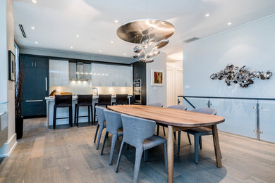 Dining room - contemporary dining room idea in Toronto