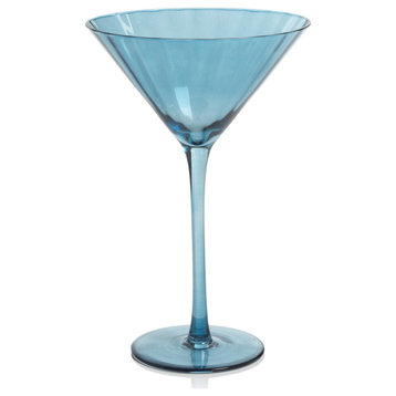 Malden Optic Martini Glasses, Blue Azure, Set of 4