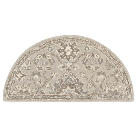 Caesar Traditional Taupe Area Rug, 2'x4' Hearth