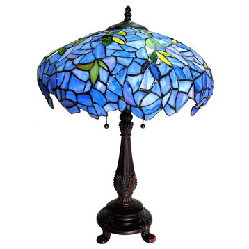 Chloe Lighting Wisteria Table Lamp With Multi-Colored CH16828PW16-TL2