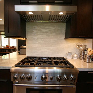 Transitional Cherry Espresso Kitchen