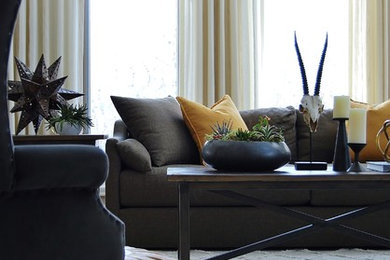 Living room - transitional living room idea in Calgary