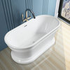 Freestanding bathtub, polished chrome slotted overflow, pop-up drain, VA6610
