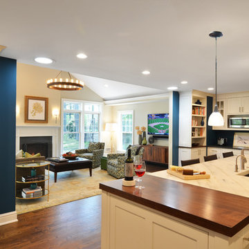 Kitchen, family room