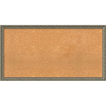 Framed Cork Board, Parisian Silver Wood, 42x22