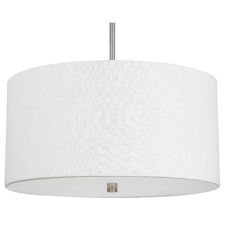 Capital Lighting 3922 Loft 4 Light 24"W Drum Chandelier - Matte Nickel / White