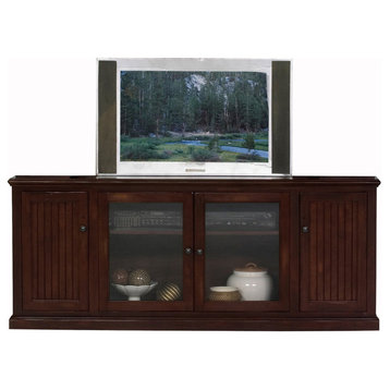 Eagle Furniture 80" Thin Entertainment Console, Caribbean Rum, Without Hutch
