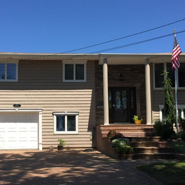 Bellmore Siding - Tuscan Clay Shakes with Plum Creek Ledgestone