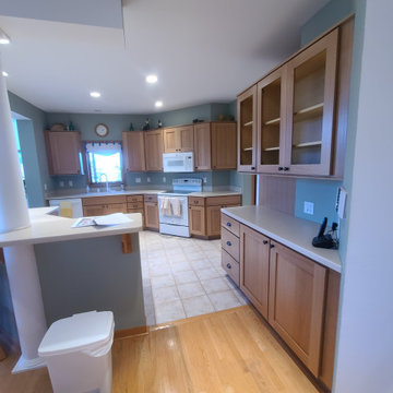 Transitional Kitchen Remodel Done in a Natural Shaker Door
