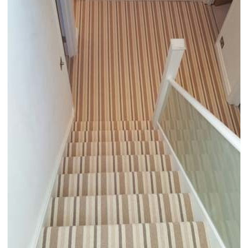 Stripey Stairs Carpet Installation
