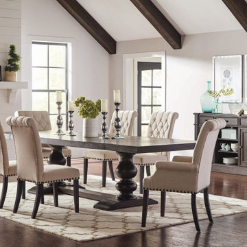 Phelps Rectangular Dining Table by Coaster (Antique Noir)