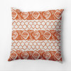 Honeycomb Stripes Outdoor Pillow, Orange, 14"x20"