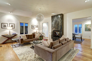 Living room - transitional living room idea in Los Angeles