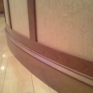 Wainscoting, Cherry Trim with Bird's Eye Maple Panels