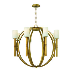 Hinkley Margeaux 8-Light Mini Chandelier in Vintage Brass Finish - Chandeliers