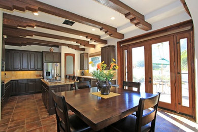 Tuscan kitchen photo in Los Angeles