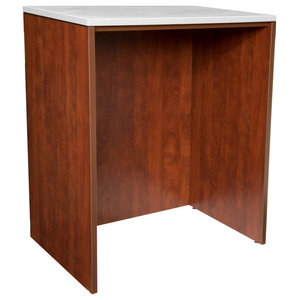 Boss Office Holland Reception Desk In Cherry Transitional
