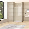 Milano 36" W x 72" H Hinged Frameless Tub Door in Polished Chrome