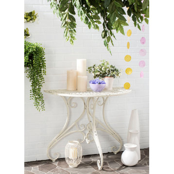 Safavieh Annalise Indoor-Outdoor Accent Table, Antique White