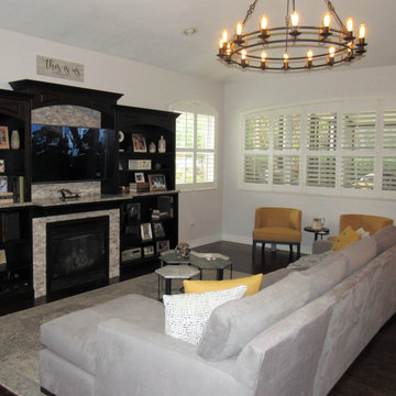 Family Room Revamp - Gray and Honey