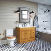 Dalton Round Toilet Seat, Concealed Screws, Honey Oak Finish