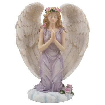 Kneeling Guardian Angel in Prayer Figurine