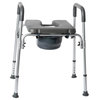 Hercules Shower Commode Chair with Safety Rail, Height Adjustable Frame, Gray