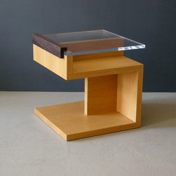 End Table - Oak, Wenge, Acrylic - View 1 - Side Tables And End Tables