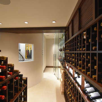 Manhattan Beach, Los Angeles Glass front Custom Wine Cellar Luxury Wine Room
