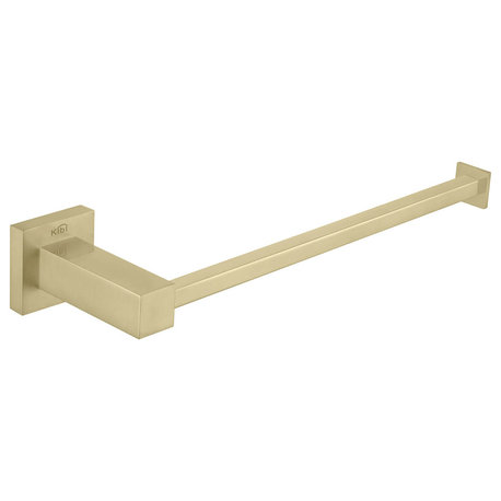 Cube 10" Bathroom Towel Bar KBA1503, Brush Gold