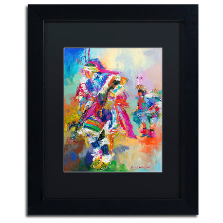 "Pow Wow" by Richard Wallich, Matted Framed Art