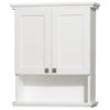 Acclaim Solid Oak Bathroom Wall-Mounted Storage Cabinet in White