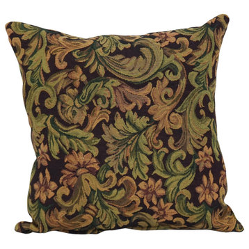 17" Tapestry Throw Pillow With Insert