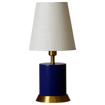 House of Troy GEO309 Geo 1 Light 12"H Vase Table Lamp - Navy Blue / Weathered
