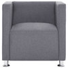 vidaXL Armchair Upholstered Accent Chair Sofa for Office Light Gray Fabric