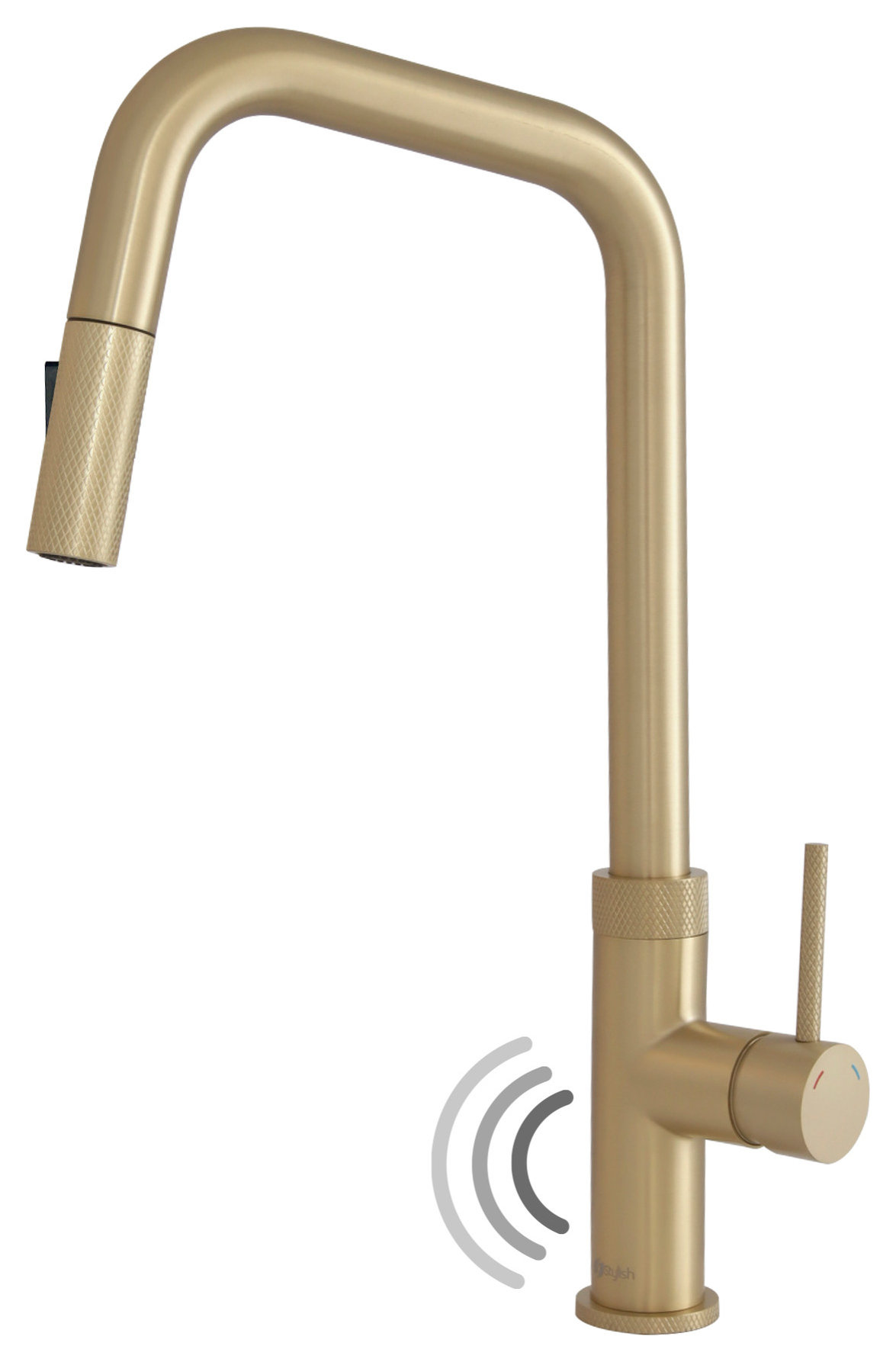 Single Handle Pull Down Touchless Kitchen Faucet, Brushed Gold