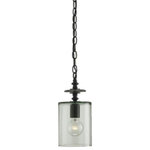 Currey and Company - Currey and Company Panorama - 1 Light Small Pendant, Satin Black Finish - NULL