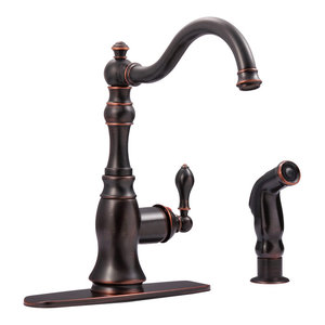 Ultra Faucets Stainless Steel Single Handle Kitchen Faucet With Side Gourmetier Gs7706aclsp American Clic Single Handle Kitchen Faucet Vintage Br
