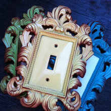 light switches, designer faux paint