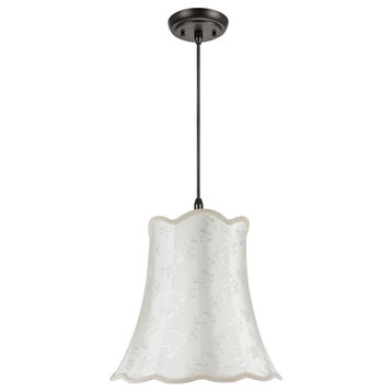 74002, 2-Light Hanging Pendant Ceiling Light, Ivory