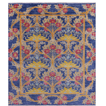 William Morris Hand Knotted Wool Rug 8' 7" X 10' 0" - Q13269