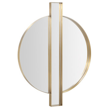 Carri Gold Round Wall Mirror
