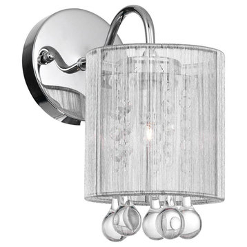 1 Light Wall Sconce With Chrome Finish